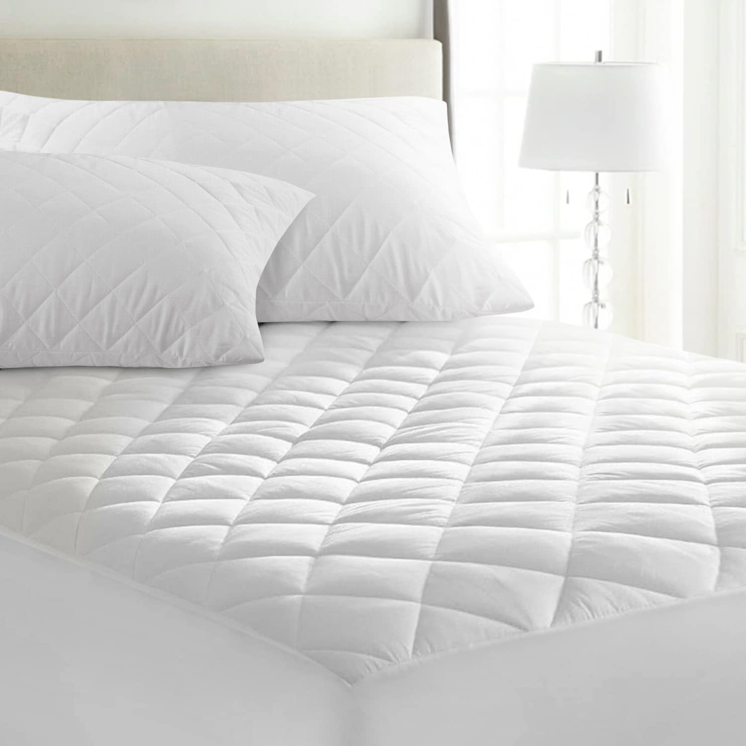 Yorkshire Bedding Double Mattress Protector 30 Cm Extra Deep Anti Allergy Microfiber Fitted Mattress Cover Double Bed (135 X 190 + 30cm)