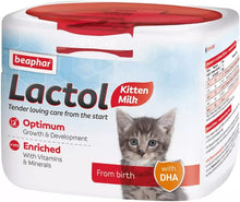 Beaphar | Lactol Kitten Milk | Milk Replacer | Complete Feed for Newborn & Weaning Kittens | DHA & Taurine | Suitable for Hand Rearing | For Kittens from Birth | 250g