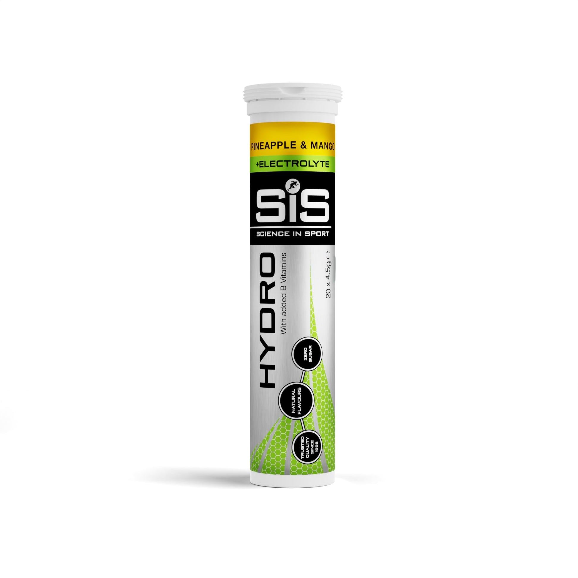 Science In Sport Hydro Hydration Tablets, Gluten-Free, Zero Sugar, Berry Flavour Plus Electrolytes, 20 Effervescent Tablets