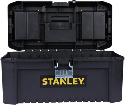 STANLEY Essential Tool Box (16in), Durable Storage Solution with Removable Tote Tray and Organisers, for Parts and Tools Storage, STST1-75518