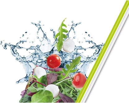 Tefal Master Seal To Go Salad Bowl, Round Food Storage, Clear, Green, 1 l