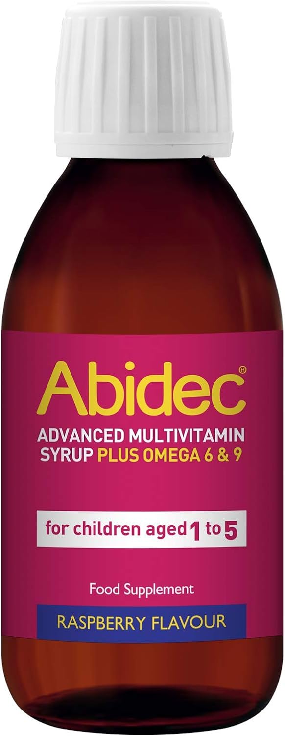 Abidec Kid Multivitamin Syrup – has Vitamin D for Normal Growth and Development of Bones in Children - Blend of 12 Essential Vitamins – Contains Omega 6 & 9 - Suitable for Kids Aged 1-5 - 150ml