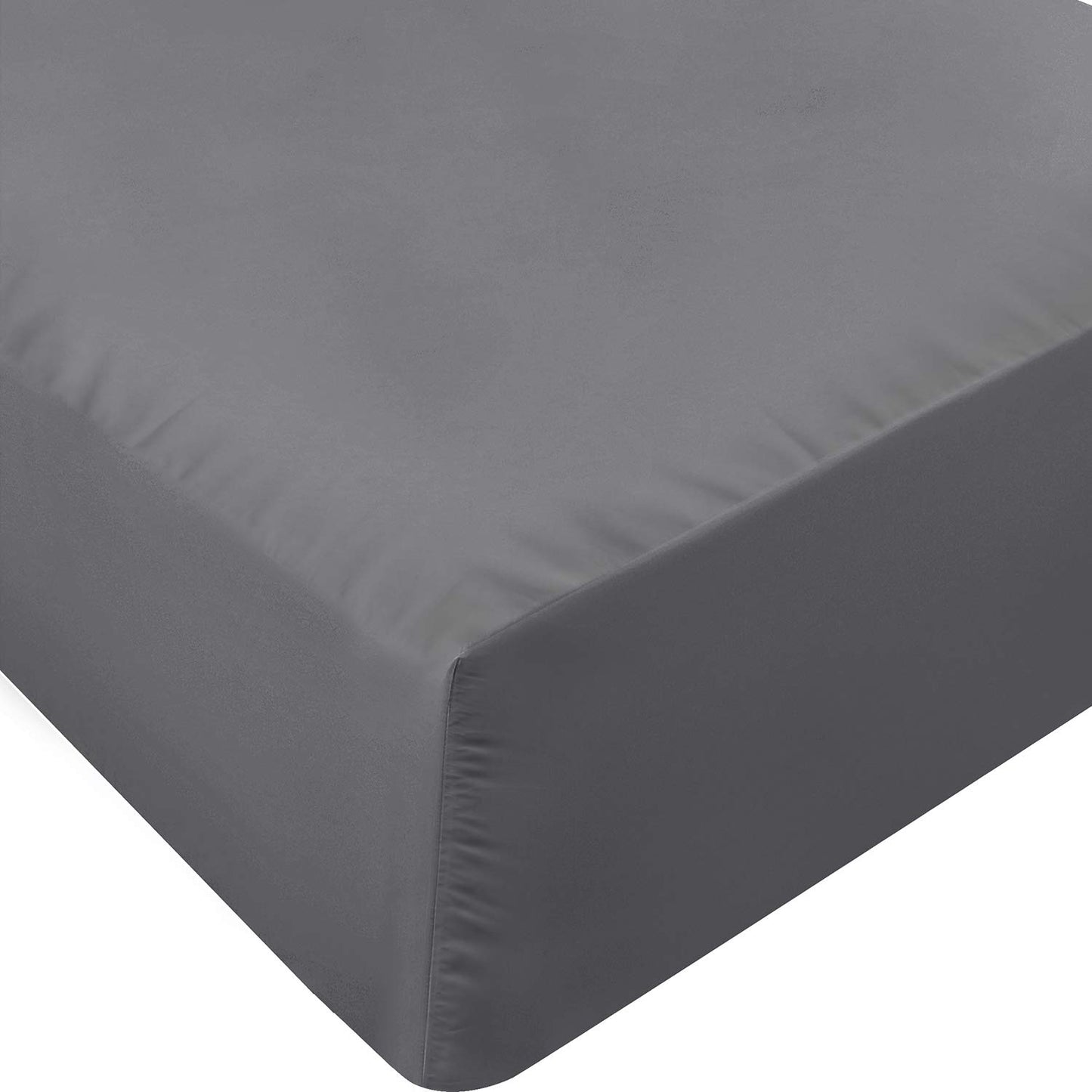 Utopia Bedding Fitted Sheet Double, White - Deep Pocket 14 inch (35 cm) - Easy Care - OEKO-TEX Certified - Soft Brushed Microfibre Fabric - Shrinkage and Fade Resistant - Bottom Sheet