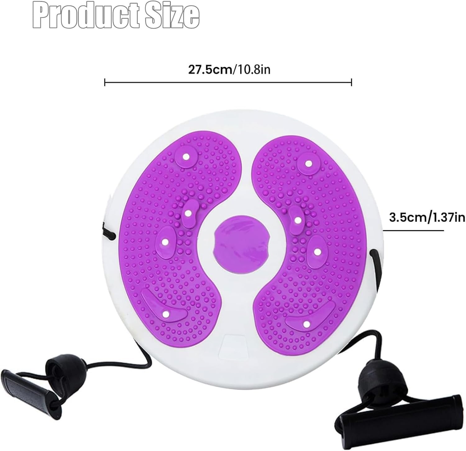 Waist Twisting Disc, Waist Whisper with Resistance Bands and Foot Massage, Body Shaping Waist Whisper Twisting Disc Board, Waist Trainer Machine for Exercise and Toning Workout Decoration (C)