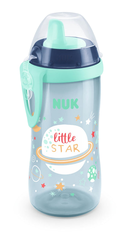 NUK Kiddy Cup Toddler Cup | 12+ Months | 300 ml | Leak-Proof Toughened Spout | Clip & Protective Cap | BPA-Free | Pink