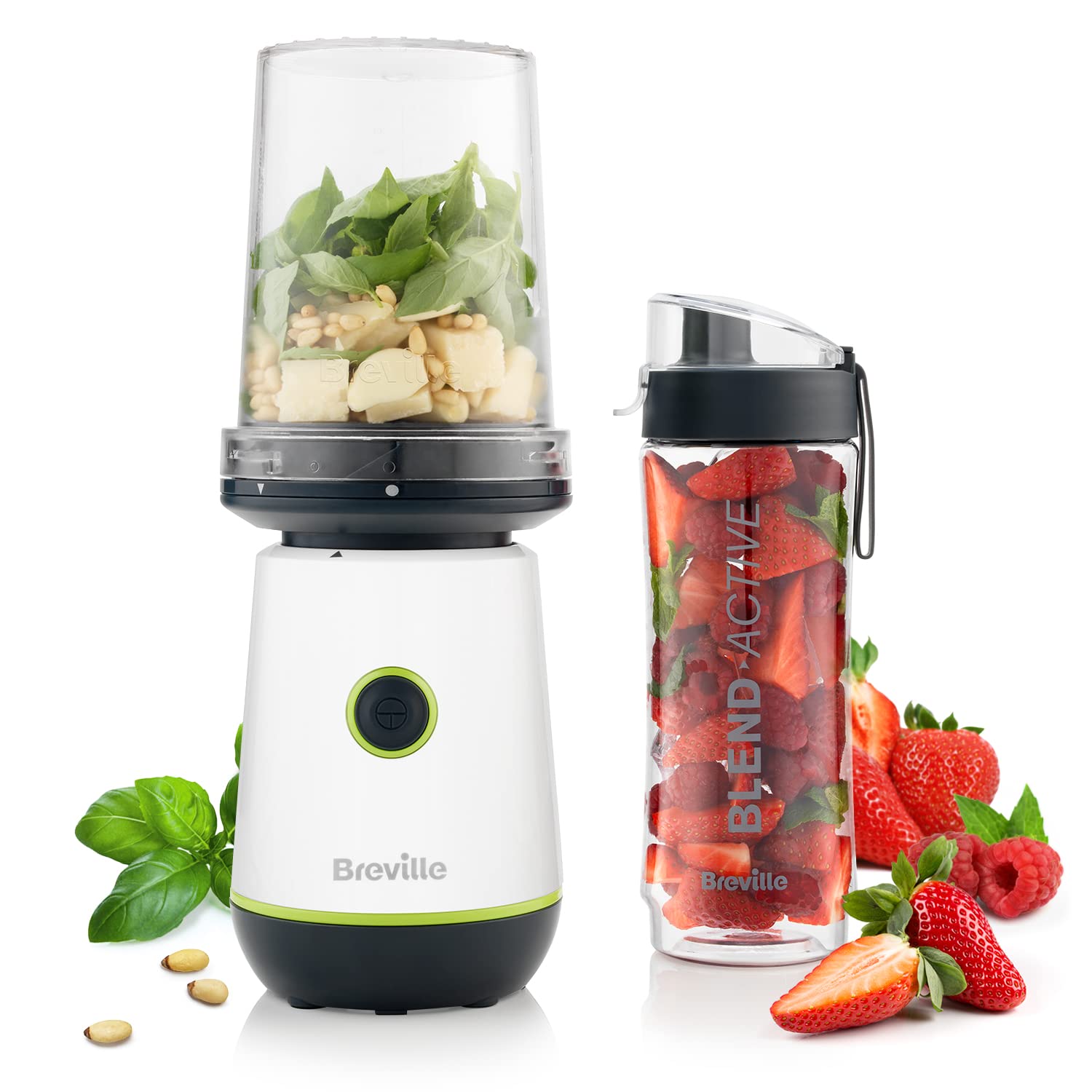 Breville Blend Active Personal Blender & Smoothie Maker | 350W | 1 Portable Blend Active Bottle (600ml) | Leak Proof Lid | Black & Gold [VBL251]