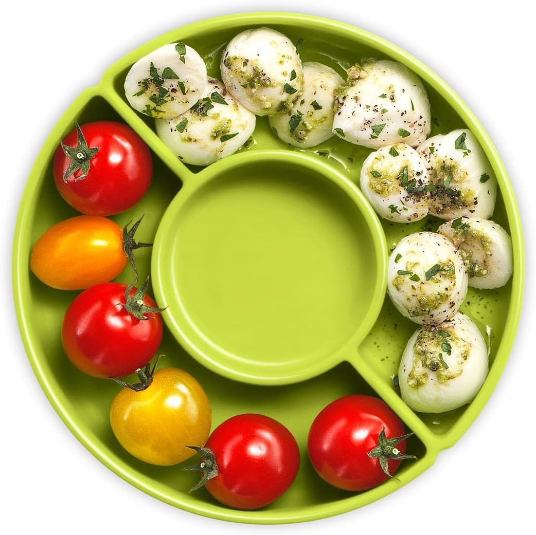 Tefal Master Seal To Go Salad Bowl, Round Food Storage, Clear, Green, 1 l