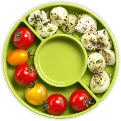 Tefal Master Seal To Go Salad Bowl, Round Food Storage, Clear, Green, 1 l