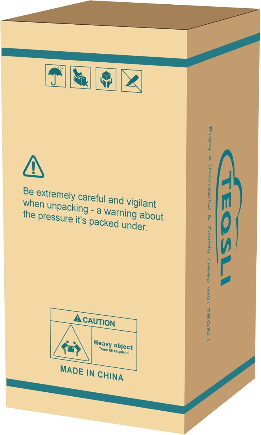 TeQsli Single Mattress 3FT, 10 Inch Gel Memory Foam 7 Zone Orthopedic Single Mattress Pocket Sprungs Wave Foam Hybrid - Medium Firm Motion - Isolation 90x190x25 cm