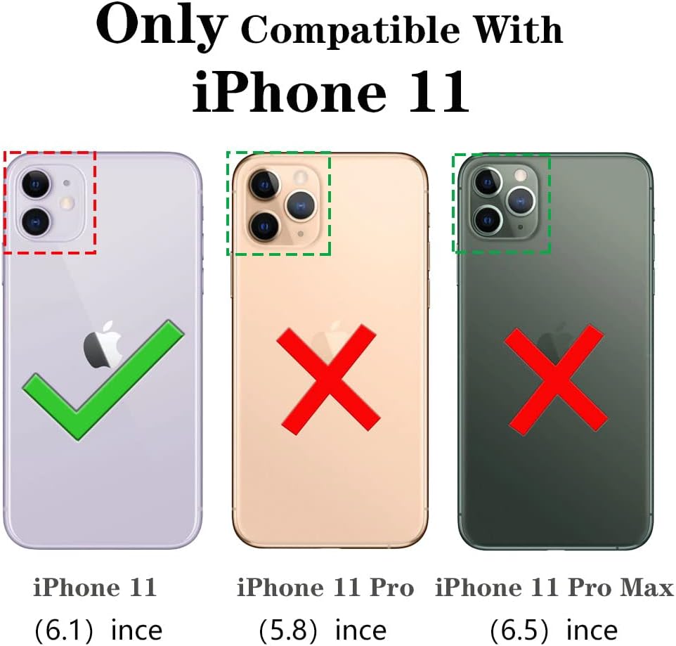 Yiakeng iPhone 11 Phone Case, iPhone 11 Case With Screen Protector, Silicone Shockproof Military Grade Protective Phone Cover with Ring Kickstand for iPhone 11 (Black)
