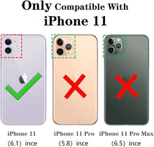 Yiakeng iPhone 11 Phone Case, iPhone 11 Case With Screen Protector, Silicone Shockproof Military Grade Protective Phone Cover with Ring Kickstand for iPhone 11 (Black)