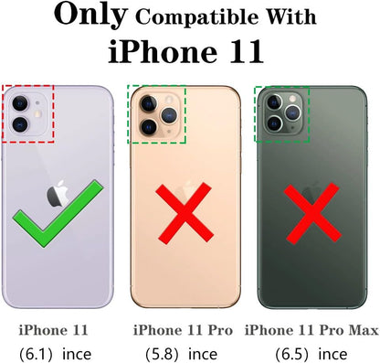Yiakeng iPhone 11 Phone Case, iPhone 11 Case With Screen Protector, Silicone Shockproof Military Grade Protective Phone Cover with Ring Kickstand for iPhone 11 (Black)