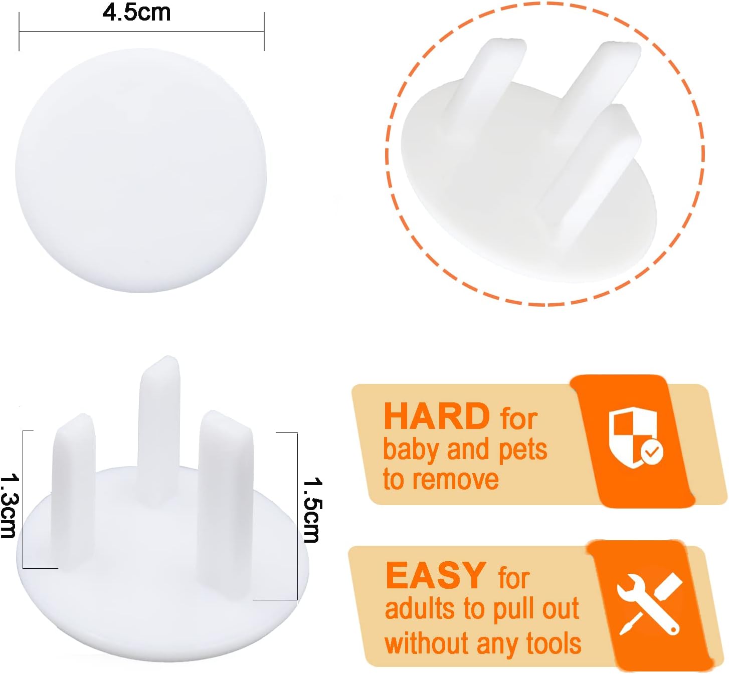 10 Pack Plug Socket Covers UK, Child Baby Plug Socket Covers for Sockets UK