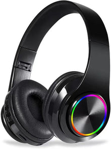 Bluetooth Headphones Over Ear, Wireless Headphones Over Ear, Foldable Lightweight Wireless Headphones with Built-in Noise Reduction Microphone for Online Class, Office, PC, Phone