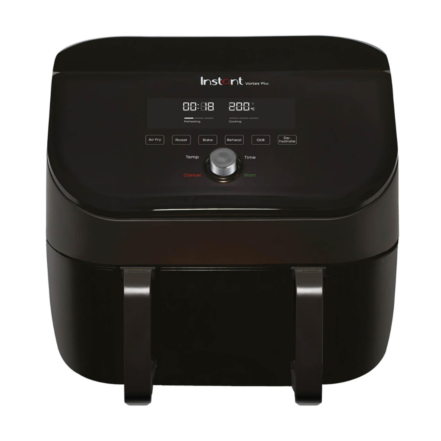 Instant Vortex Digital Single Drawer Air Fryer with Easy to Use 4 Smart Programmes - Air Fry, Bake, Roast and Reheat Capacity, Non-Stick and Dishwasher Safe Basket, Black - 5.7 Litre, 1700W