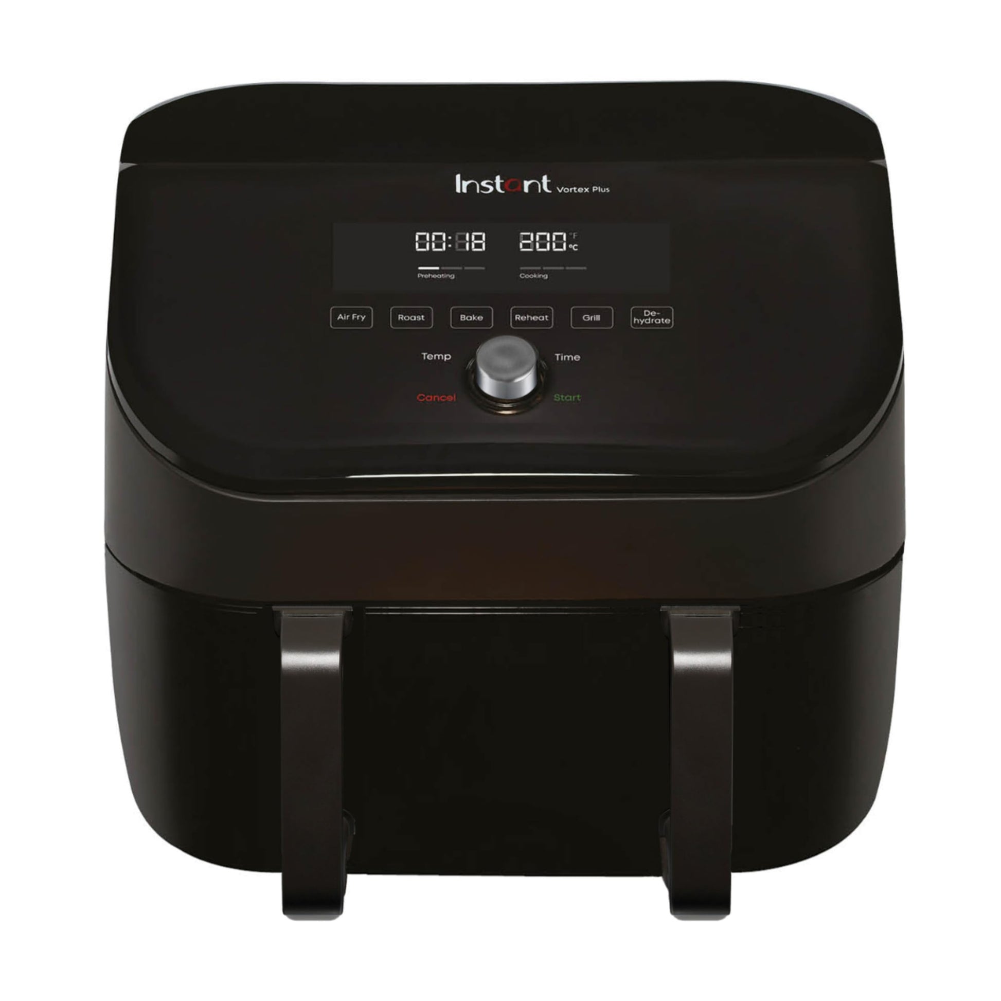 Instant Vortex Digital Single Drawer Air Fryer with Easy to Use 4 Smart Programmes - Air Fry, Bake, Roast and Reheat Capacity, Non-Stick and Dishwasher Safe Basket, Black - 5.7 Litre, 1700W