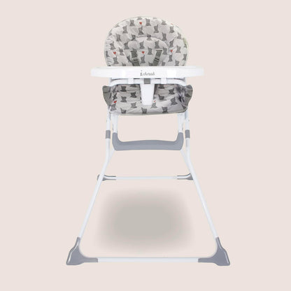 My Babiie MBHC1 Compact Highchair – Ultra Lightweight (5kg), Foldable, Easy Clean, Padded Seat, Footrest, Tray Cup Holder, for Toddler, from 6 Months to 3 Years (15kg) – Elephants