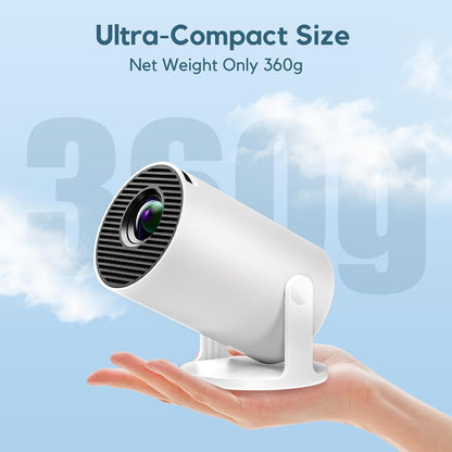 Mini Projector [Built-in Apps] AKIYO O2 2025 Upgraded 18000 Lumen Projector with WiFi6 & BT5.4, Portable Projectors 1080P Supported, Auto Keystone, 180° Rotation Compatible with HDMI/USB/Laptop/Switch