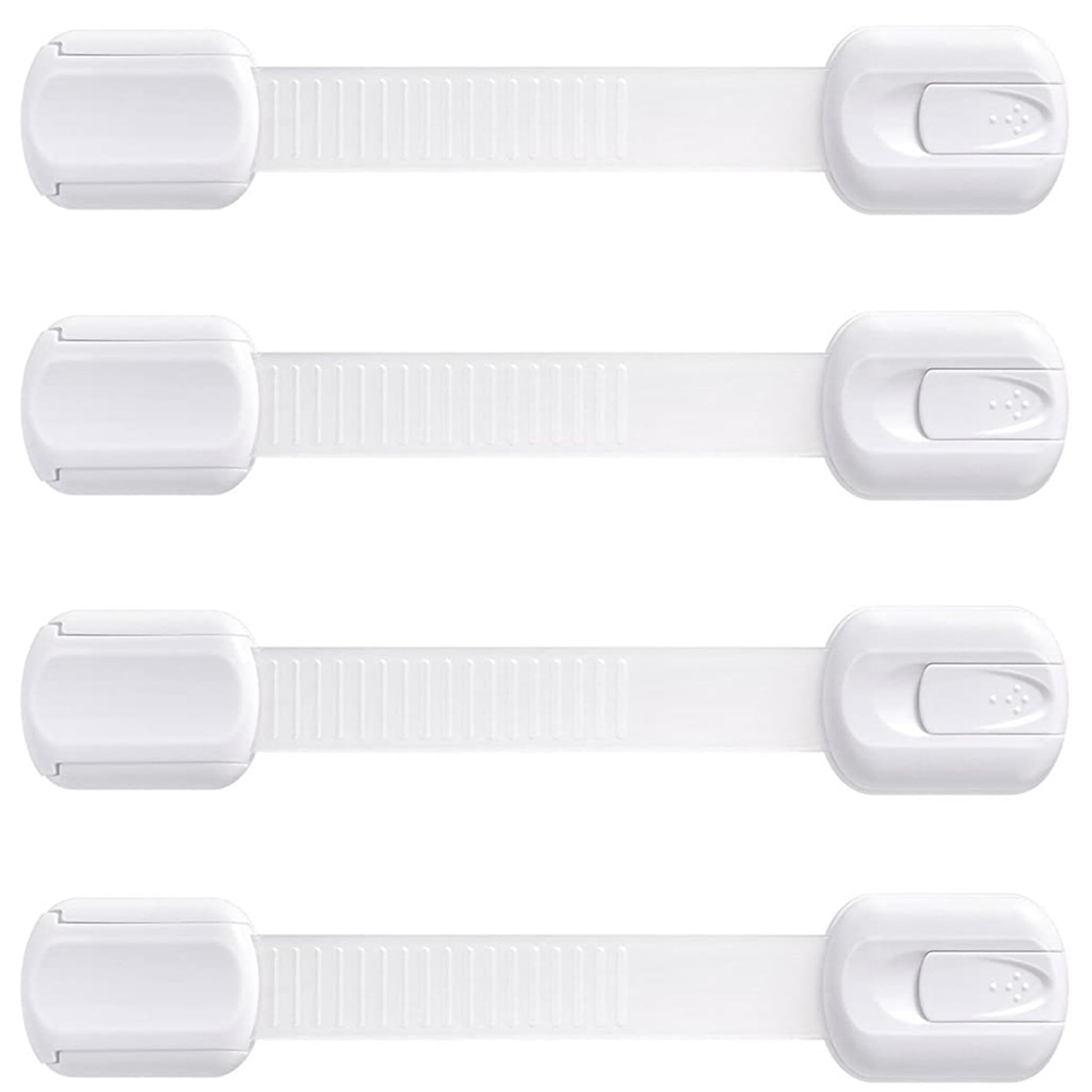 BooBoo® (10 PACK) Premium Child Locks For Kitchen Cupboards, Child Proof Cabinet Locks, Drawer Locks Baby Proofing Cabinets with No Drilling, Extra strong Adhesive + 4 Extra Stickers