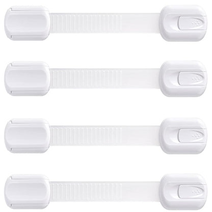 BooBoo® (10 PACK) Premium Child Locks For Kitchen Cupboards, Child Proof Cabinet Locks, Drawer Locks Baby Proofing Cabinets with No Drilling, Extra strong Adhesive + 4 Extra Stickers