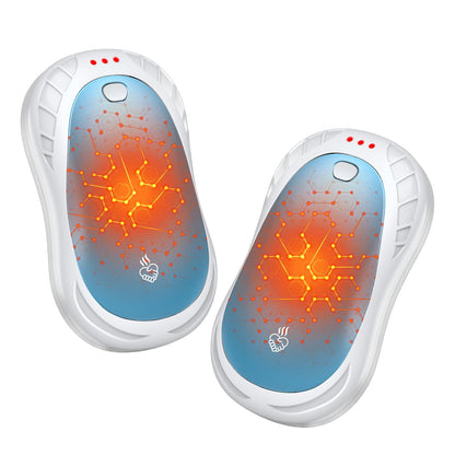 Hand Warmers Rechargeable 2 Pack FANDLISS 6000mAh Portable Reusable Hand Warmer,USB Rechargeable Hand Warmer 3 Heat Levels Up To 55°C For Raynauds,Outdoor,Camping,Women Mens Gifts