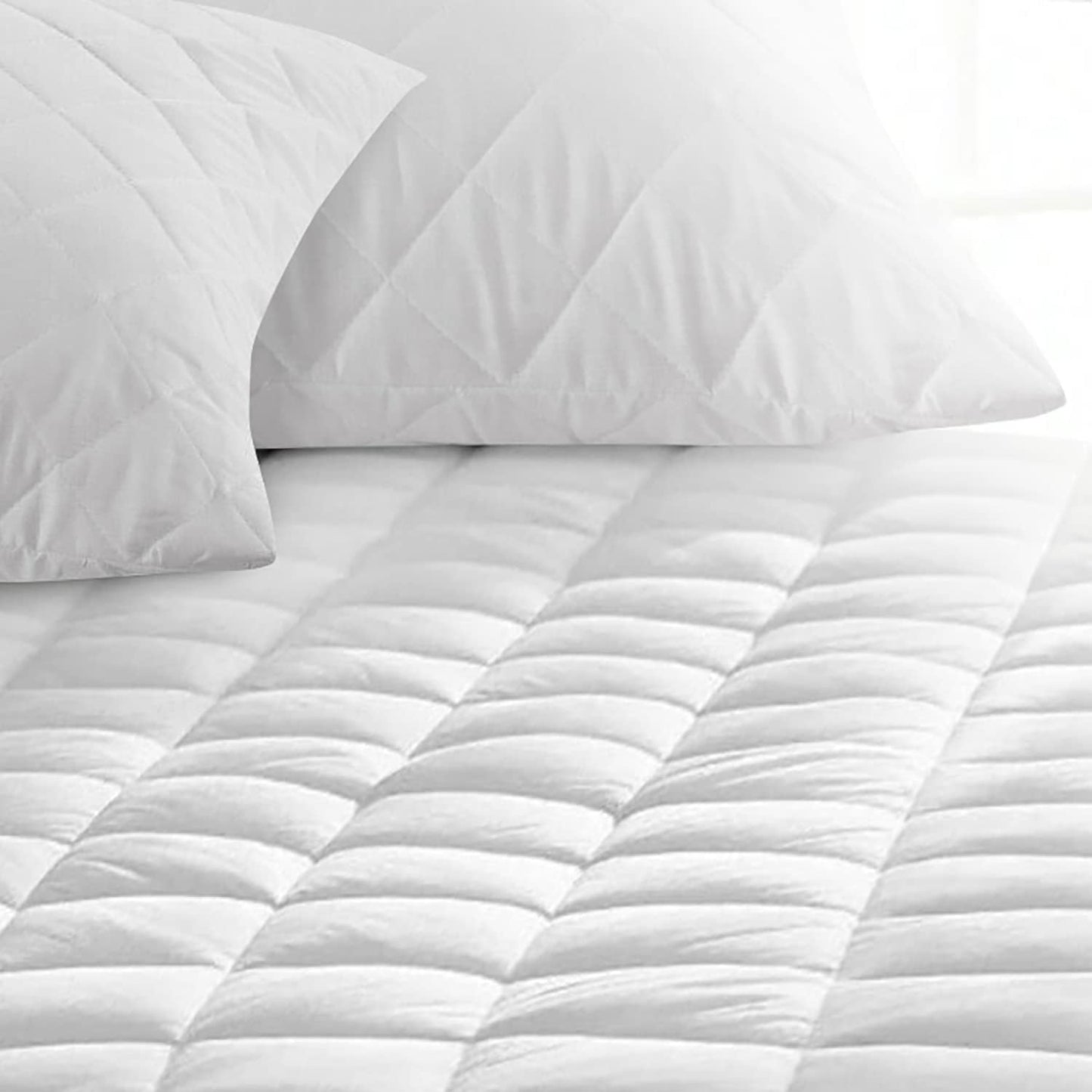 Yorkshire Bedding Double Mattress Protector 30 Cm Extra Deep Anti Allergy Microfiber Fitted Mattress Cover Double Bed (135 X 190 + 30cm)