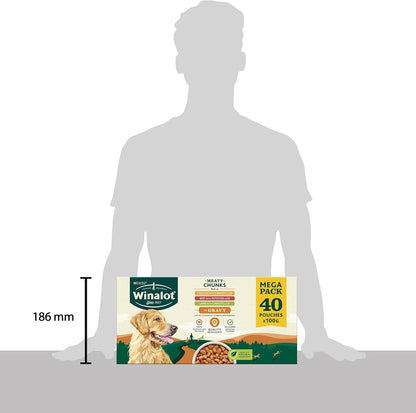 Winalot Dog Food Mixed in Gravy, 40 x 100g (Packaging may vary)