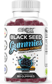 Black Seed Oil Gummies 2000mg with Honey Extract – Halal, Immunity & Weight Support, Hair Growth & Joint Support, Vegan & Vegetarian – 60 Gummies (30 Servings)