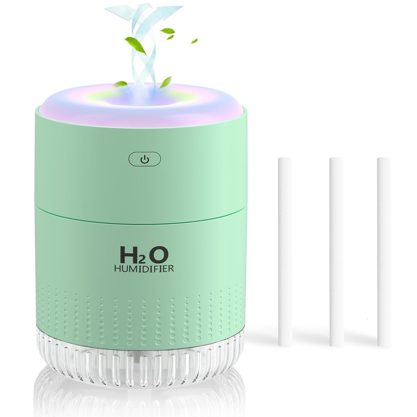 SZO Upgraded 500ML Humidifier for Bedroom with Night Light, Portable Humidifiers for Home and Plants, Humidifiers for Baby, Quiet Operation, Auto-Off, for Baby Room, Home, Office and Plants