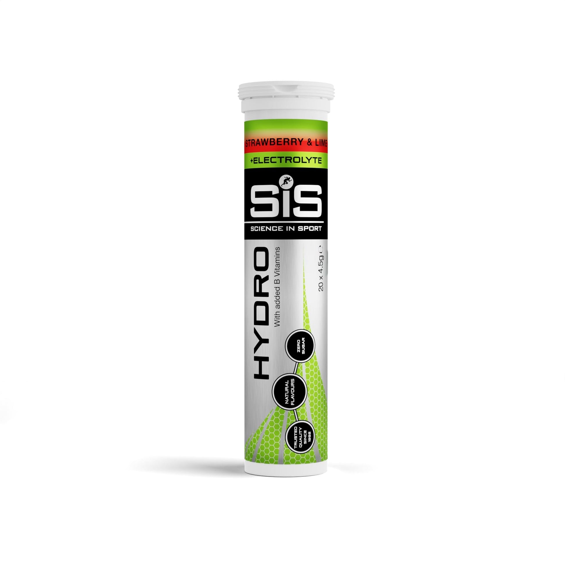 Science In Sport Hydro Hydration Tablets, Gluten-Free, Zero Sugar, Berry Flavour Plus Electrolytes, 20 Effervescent Tablets