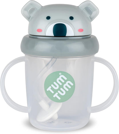 TUM TUM Tippy Up Free Flow Sippy Cup (No Valve), Sippy Cup for Toddlers, 200ml, BPA Free (Kev Koala S3)