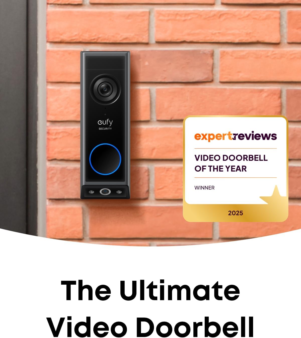eufy Security Video Doorbell E340 Dual Cameras with Delivery Guard 2K Full HD Wireless Video Doorbell Camera, Wired or Battery Powered,Colour Night Vision,6500 mAh Rechargeable Battery,No Monthly Fee