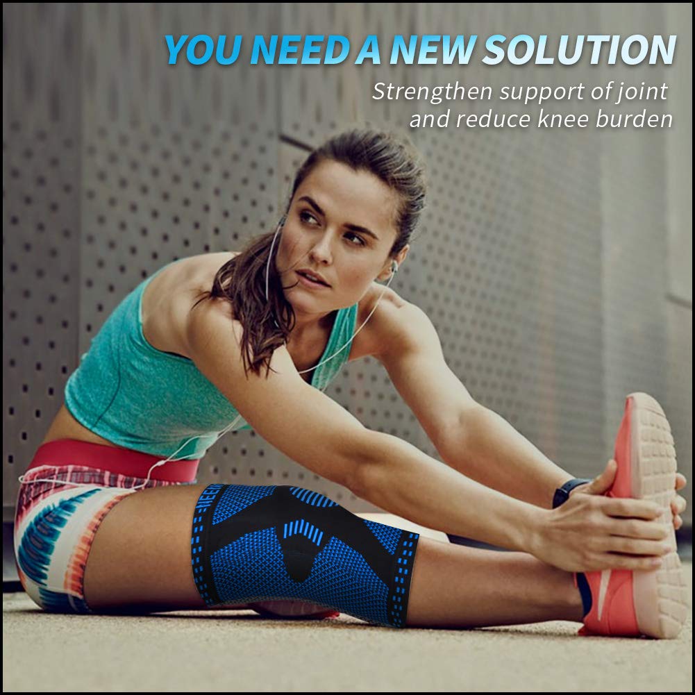 NEENCA Professional Knee Brace,Knee Compression Sleeve Support for Men Women with Patella Gel Pads & Side Stabilizers,Medical Grade Knee Pads for Running,Meniscus Tear,ACL,Arthritis,Joint Pain Relief