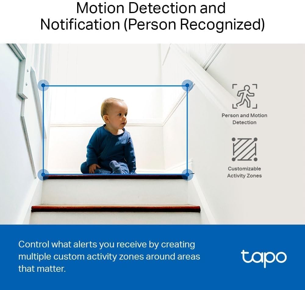 Tapo TC60 Indoor Camera House Security Camera, WiFi Camera, No Monthly Fee, AI Detection, Dog Puppy Camera, Baby Camera Monitor, CCTV, 2-way Talk, Advanced Night Vision, Works with Alexa & Google