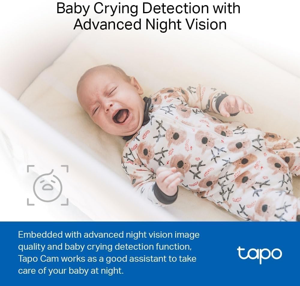 Tapo TC60 Indoor Camera House Security Camera, WiFi Camera, No Monthly Fee, AI Detection, Dog Puppy Camera, Baby Camera Monitor, CCTV, 2-way Talk, Advanced Night Vision, Works with Alexa & Google