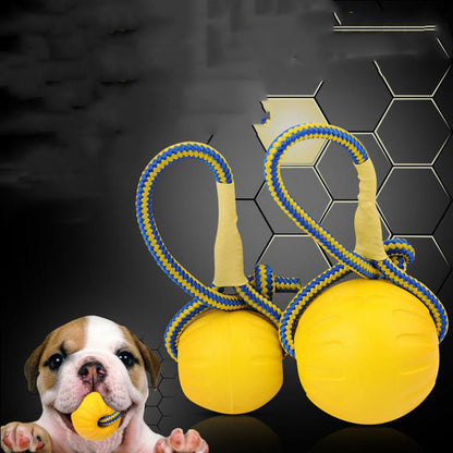 TUGME EVA Floating Pet Dog Training  Ball Puppy Bite Resistant Ball With Rope Pet Training Ball Chew Toys For Pet Supplies