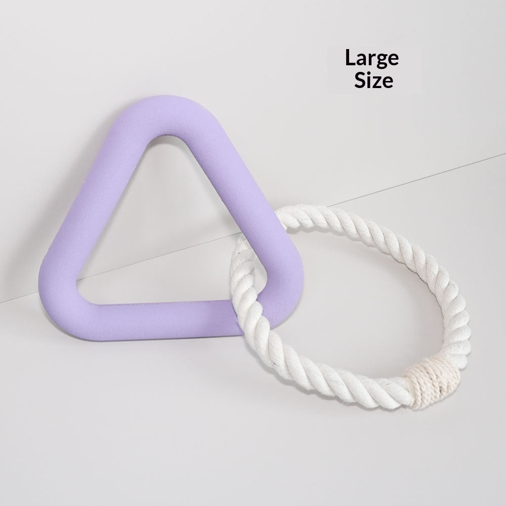 TUGME Pet Toy Foam TPR Cotton Rope Triangle Tug-of-war Molar