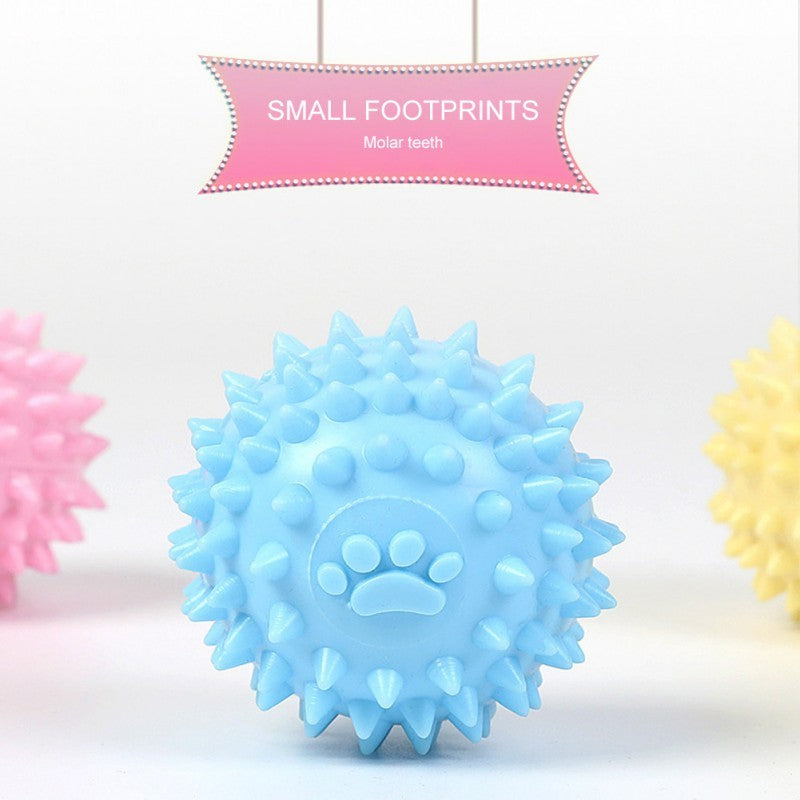 TUGME Dog Chewing Toy Interactive Rubber Ball For Small Large Dog Cat Pet Tooth Cleaning Indestructible Footprint Ball Pet Accessories