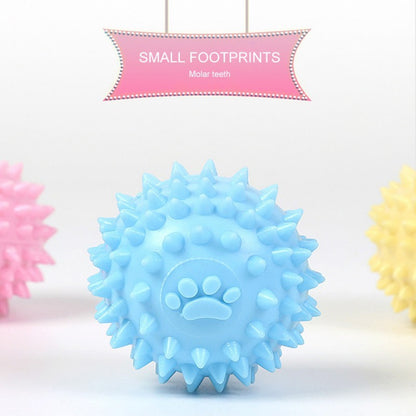 TUGME Dog Chewing Toy Interactive Rubber Ball For Small Large Dog Cat Pet Tooth Cleaning Indestructible Footprint Ball Pet Accessories