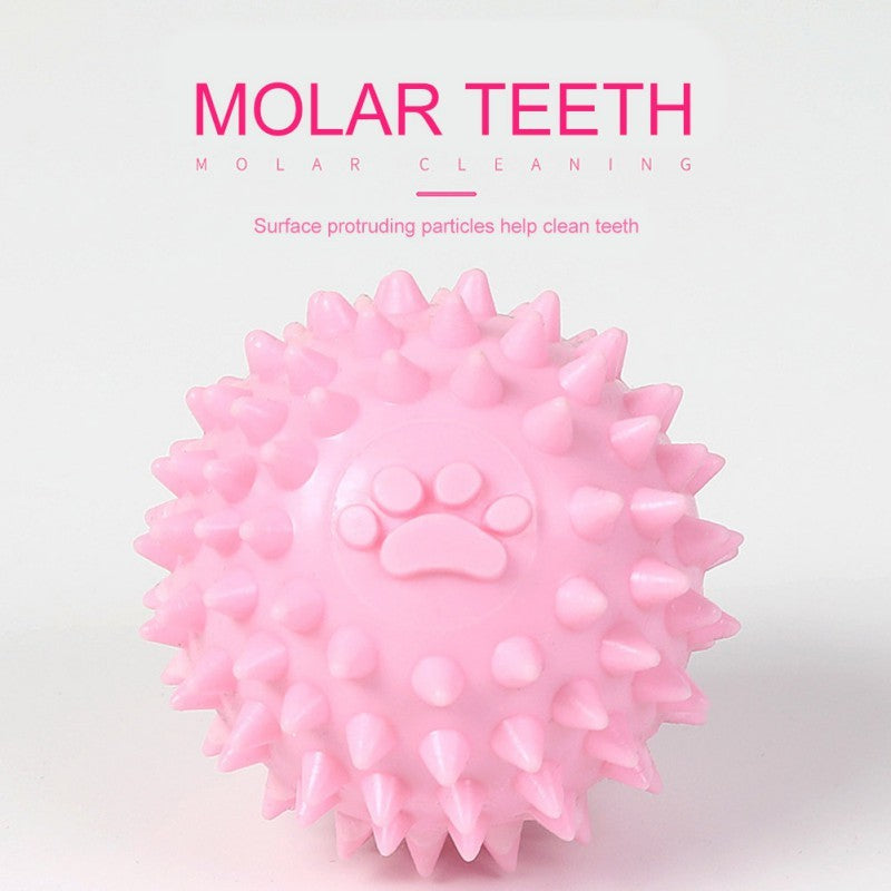 TUGME Dog Chewing Toy Interactive Rubber Ball For Small Large Dog Cat Pet Tooth Cleaning Indestructible Footprint Ball Pet Accessories
