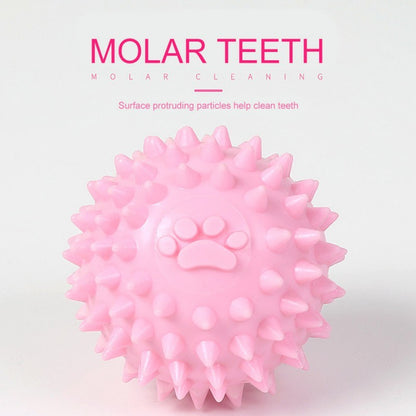 TUGME Dog Chewing Toy Interactive Rubber Ball For Small Large Dog Cat Pet Tooth Cleaning Indestructible Footprint Ball Pet Accessories