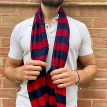 Burgundy & Red Stripe Bamboo Scarf