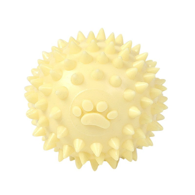 TUGME Dog Chewing Toy Interactive Rubber Ball For Small Large Dog Cat Pet Tooth Cleaning Indestructible Footprint Ball Pet Accessories