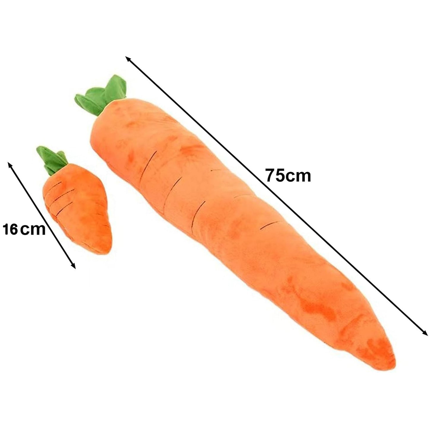 TUGME Cute Carrot With Soft Squeaker Carrot Shape Pet Plush Toy With Sound Bite-Resistant Soft Comfortable Dog Toy