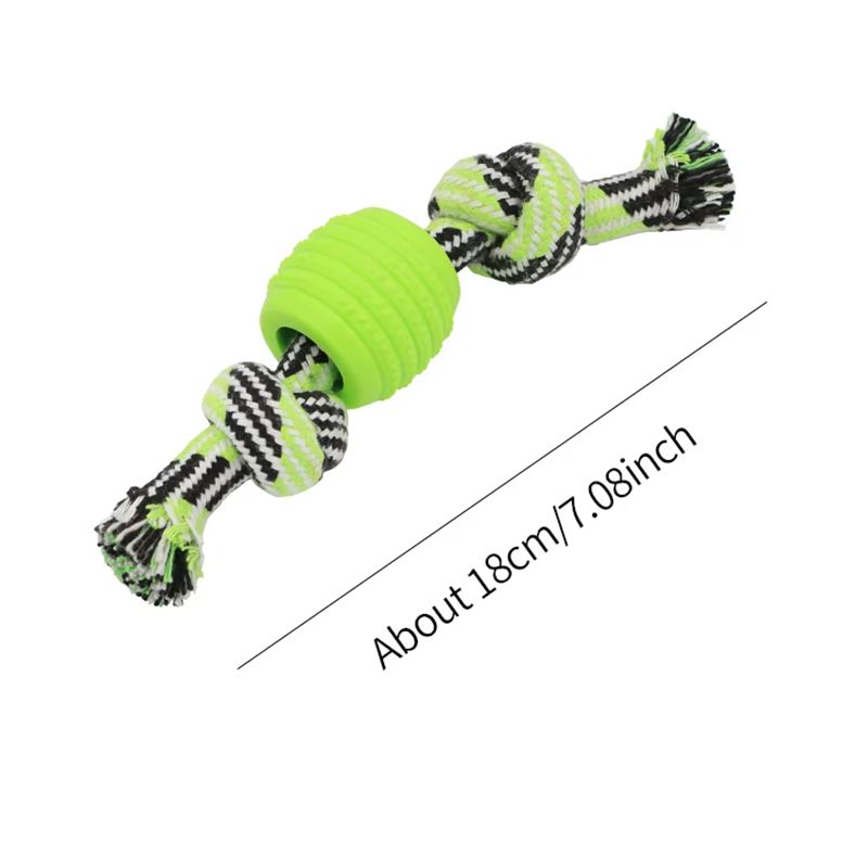 TUGME Pet Dog Toy Cotton Rope Double Knot Ball Bite Resistant Tooth Cleaning Toy Ball Pet Supplies