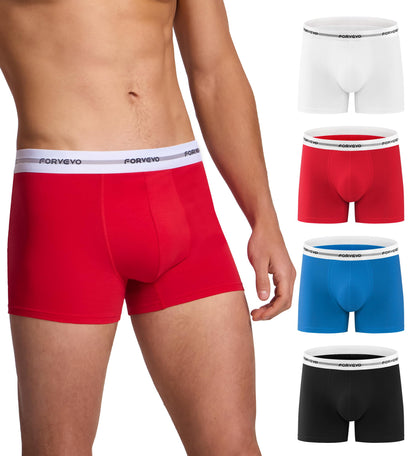 FORVEVO Mens Boxers Shorts 12 Pack, Cotton Underwear Briefs for Men, Breathable Underpants, No Itchy Labels Retro Undertrunk (M-3XL)