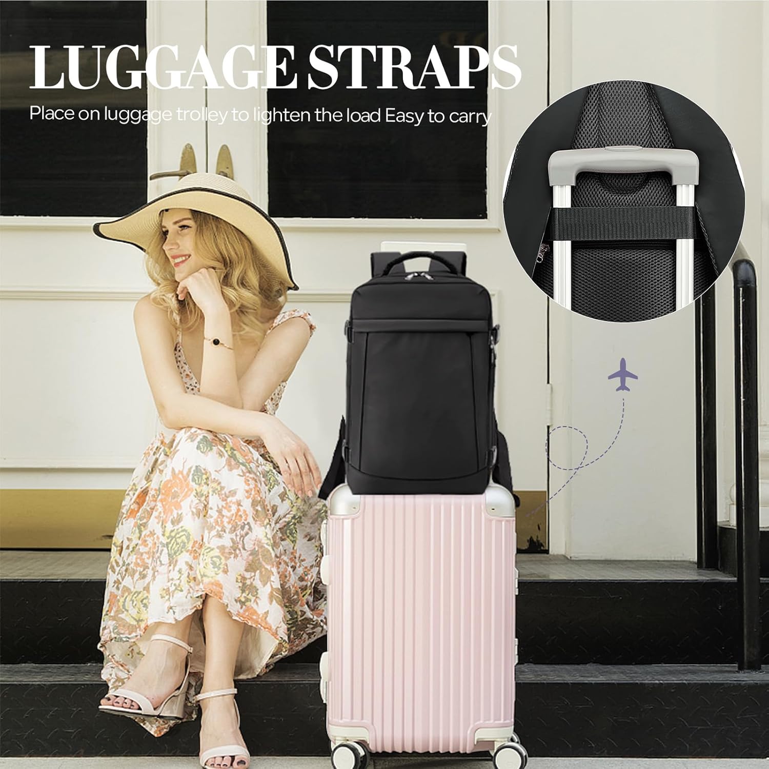 for Ryanair Cabin Bags 40x30x20, for Easyjet Cabin Bag 45x36x20, Underseat Travel Backpack 40x20x25 Cabin Size for Airplane, Carry-ons Hand Luggage Bag 55 x 40 x 20 for Men and Women