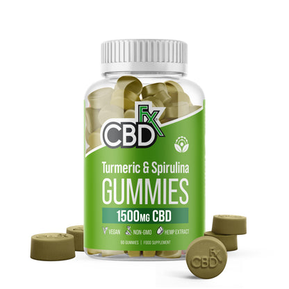 CBDfx 1500mg High Strength Mixed Berry CBD Gummies, 25mg per Gummy, Natural Sleep and Anxiety Support, Vegan Gummies No THC (60x Bottle)