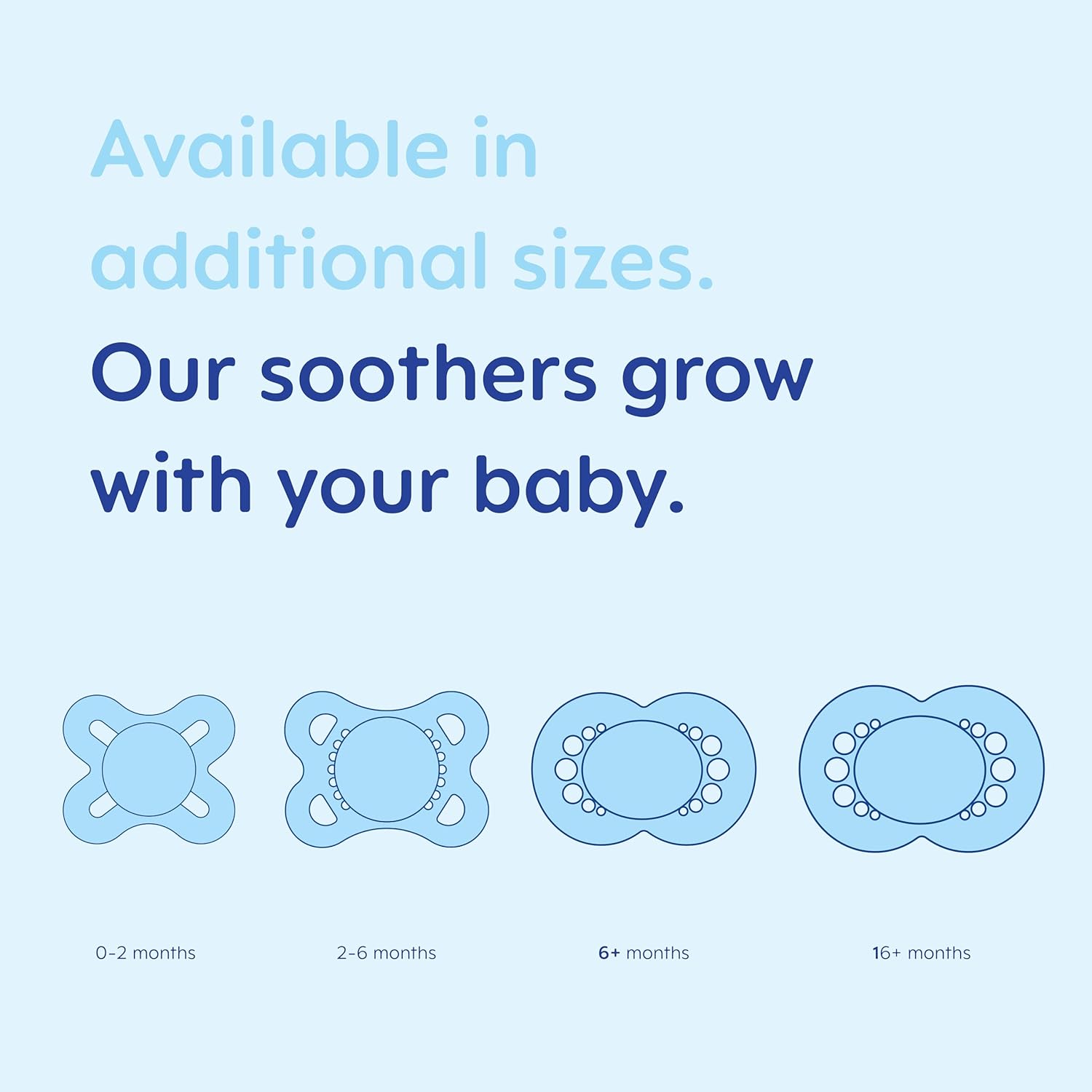 MAM Original Soothers | 0-6 Months | 2 Pack | Comes in Dummy Steriliser Case | Sustainable Materials | Baby Accessories for Newborn | Blue/Cream (Various Designs)
