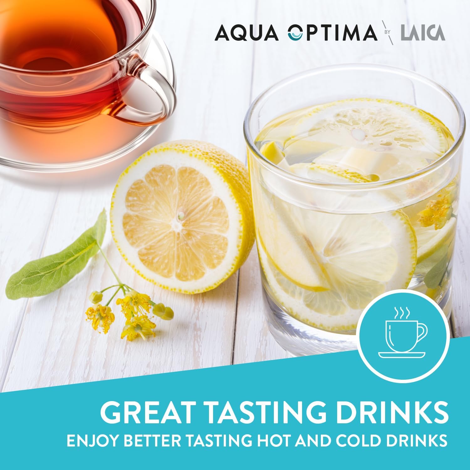 Aqua Optima Evolve+ Water Filter Cartridges, 3 Pack - Fits Brita Jugs & Alternative for Maxtra Filters - Reduces Limescale, Chlorine and Other Impurities - By Laica (Packaging May Vary)